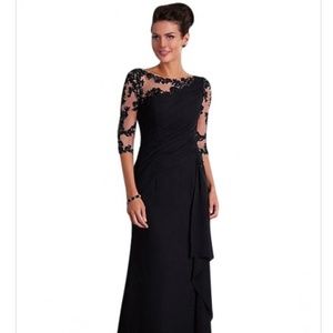 Formal black chiffon
